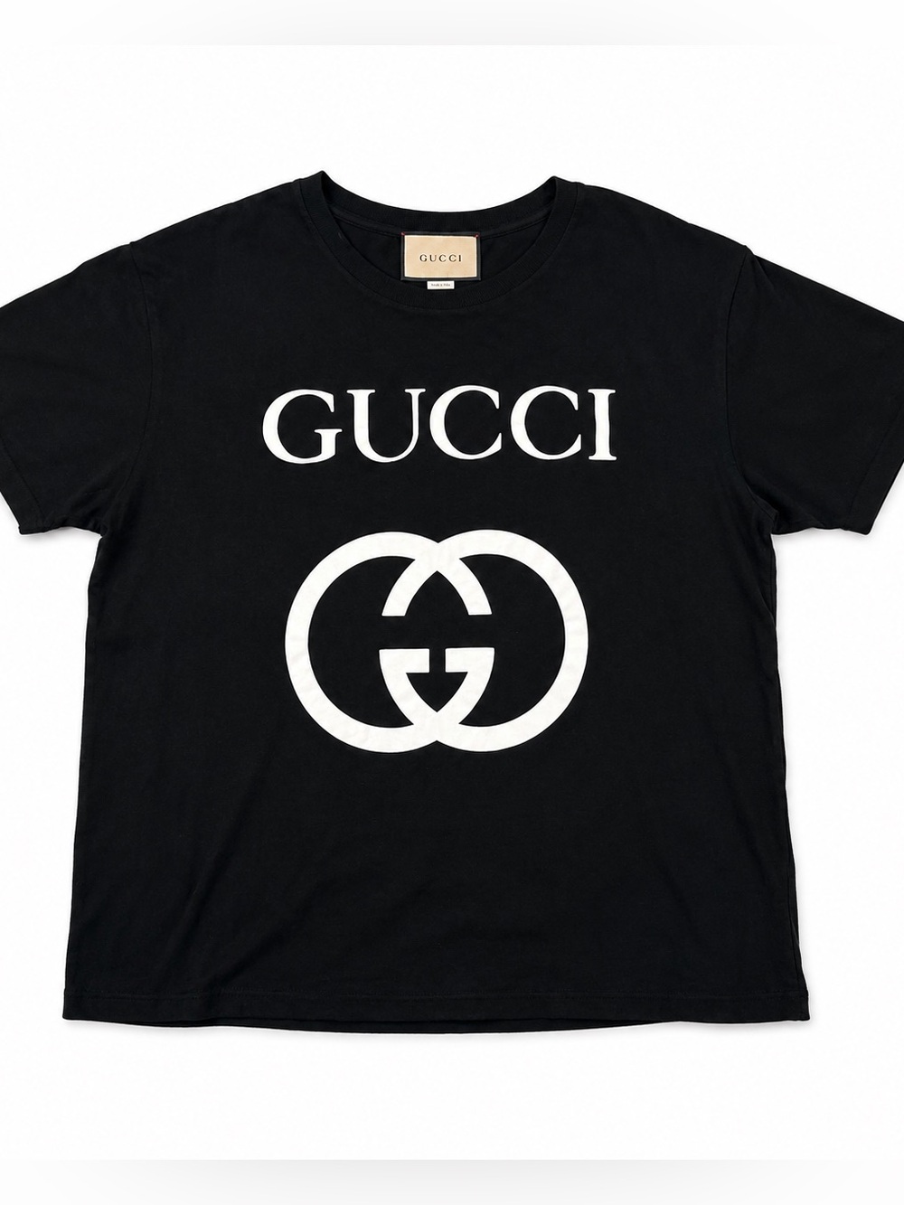 GUCCI Black Logo Crewneck T-Shirt for Men/Women XXXL - Picture 4 of 9